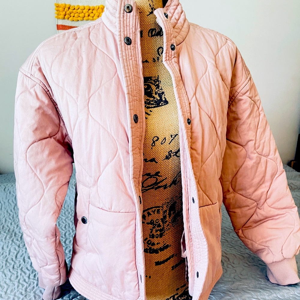 Dusty Rose colored quilted jacket